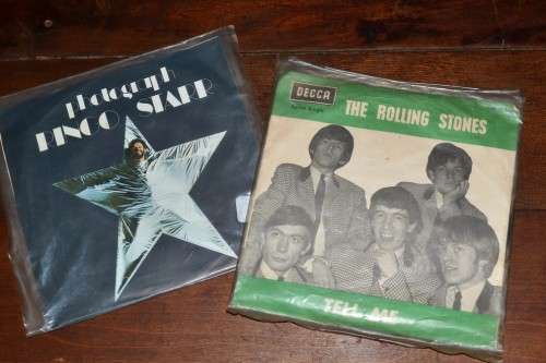 Two Vintage Seven Single Vinyl Records - The Rolling Stones and Ringo Starr