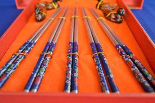 Stainless steel Chopstick set - Boxed