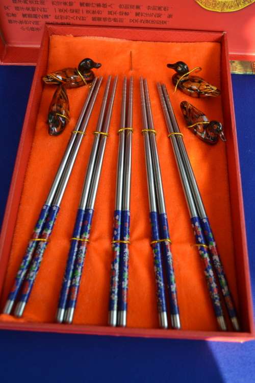 Stainless steel Chopstick set - Boxed