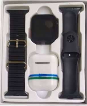 Smart Watch + Fitness Health Tracker & Extra Straps + Earphones