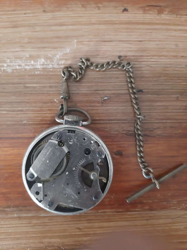 Zobo pocket watch working no crystal