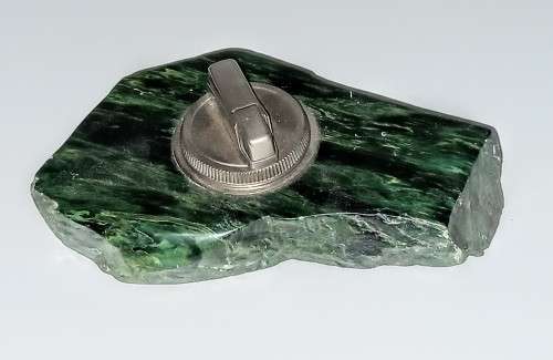 Vintage Lighter Encased in Green Marble. Made in West Germany. Marble 13cm Length
