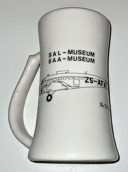 SAA Museum Stoneware Mug. No damage. 14cm Tall