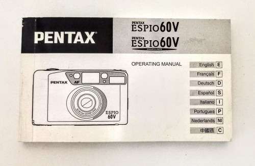 Pentax Espio 60V, 35mm Film Camera Multilingual Operating Manual