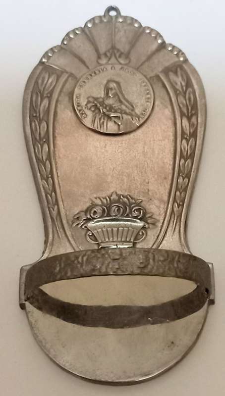 BUY NOW / NO NEED TO WAIT. Vintage Metal Religious Artifact West Germany. 16.7cm x 7.5cm