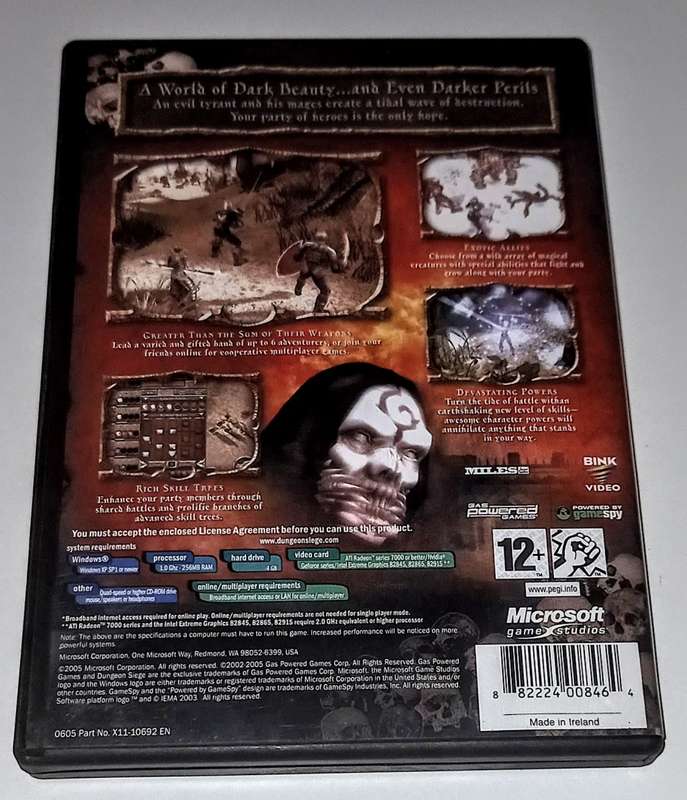 2005. Dungeon Siege ii. PC CD GAME. 4 DISC PACK