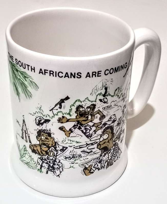 Vintage Bell Ware `The South Africans are Coming` Beer Mug. 12cm Tall
