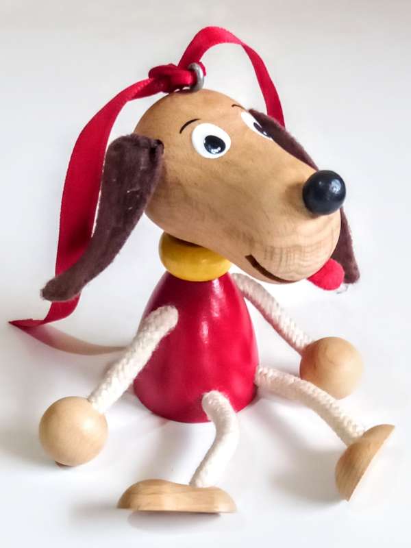 Beautiful Bouncies from Bohemia Figurine. Made in Germany. Wooden body 10cm Tall