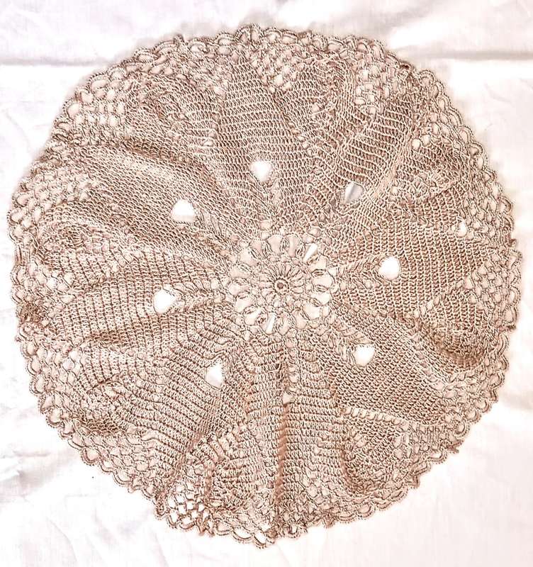 Crochet Cloth Brown 42cm Diameter