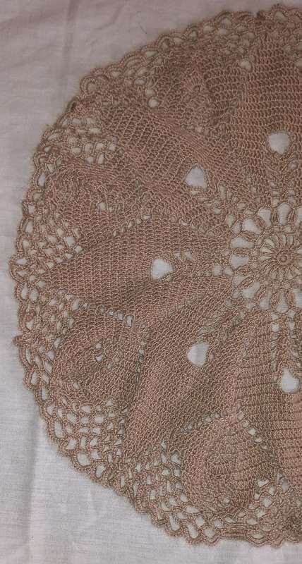 Crochet Cloth Brown 42cm Diameter