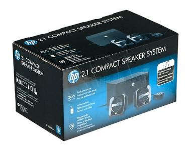 HP 2.1 Compact Speaker System - For PC - Wired - Brand New Sealed - Stock On Hand