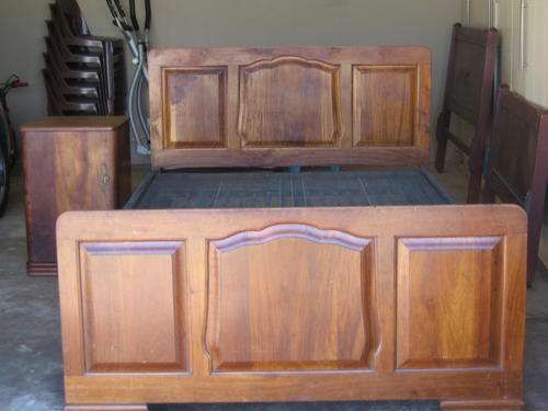 Antique Imbuia Bed