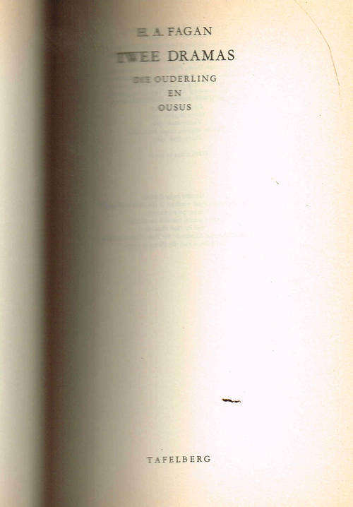 afrikaanse boeke - toeneel opvoerings - toneel stukke 