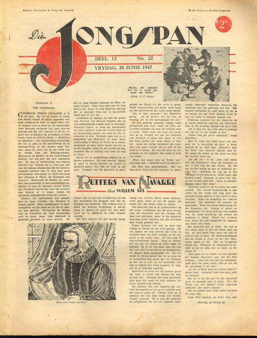 Die Jongspan - 20 Junie 1947 - Tarzan - Jakkals & Wolf - Ruiters van Navarre