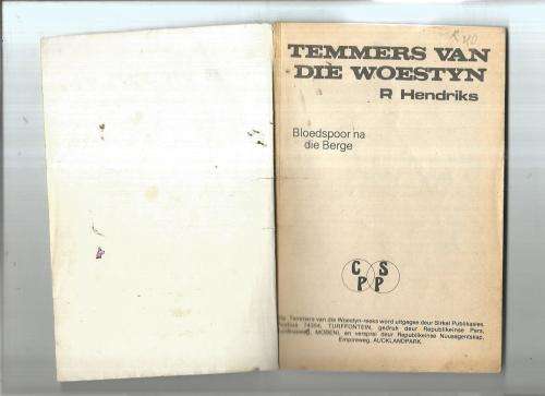 Bloedspoor na die berge - R Hendriks - Temmers van die Woestyn nr 35 - Sirkel uitgawe