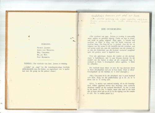 Die ouderling en ander toneelstukke - HA Fagan - baie ou 1936 uitgawe