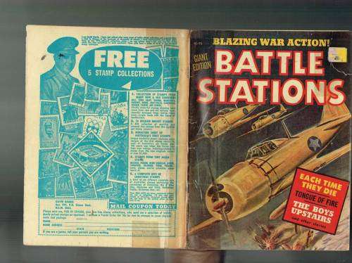 Battle Stations - Giant Edition - (70,s?) - 76 pages war comic - Century Press