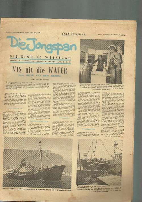 Die Jongspan - 29 Augustus 1955 - Jeug Tydskrif / Koerant