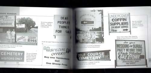 More funny signs by readers of Getaway - 2002
