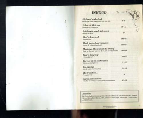 Rooi Rose Tydskrif se Bruidsboek - uitgegee in 1995 - sien produbeskrywing en scans