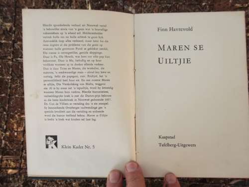 Maren se uiltjie - Finn Havreford - 1961 - Klein Kadet nr 5 - Jeug avontuurverhaal