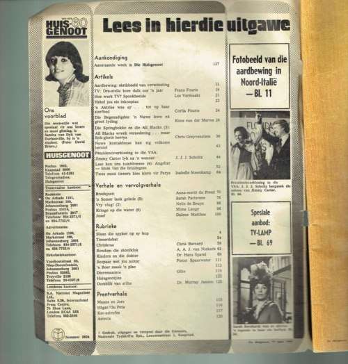 Huisgenoot Tydskrif - 1 Junie 1976 - Sien scan en produkbeskrywing vir inhoud