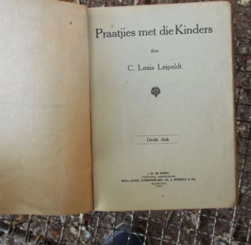 Praatjies met kinders - C Louis Leipold - 1921 Uitgawe van JH du Bussy
