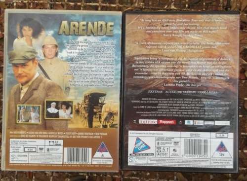 DVD x 2 Arende met Ian Roberts & Verraaiers met Gys de Villiers - Boereoorlog