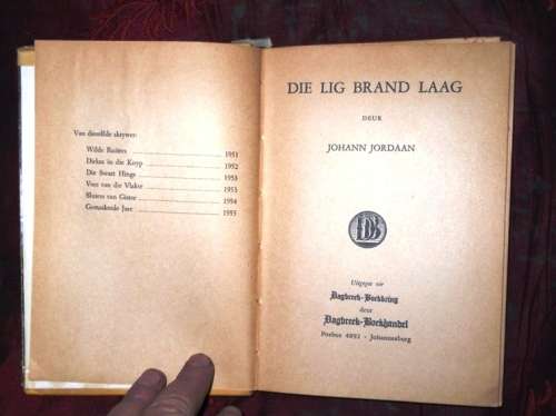 Die lig brand laag - Johann Jordaan (50's) - Spannings roman