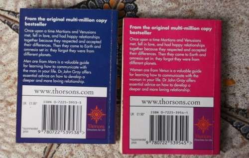 2 x Pocket books - Men are from Mars / Woman are from Venus - Humor and fun