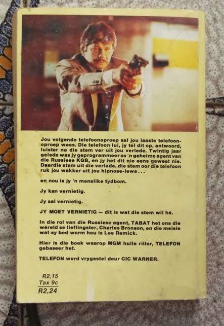 Telefon - Walter Wager - Avontuur verhaal gebasser op film met Charles Bronson