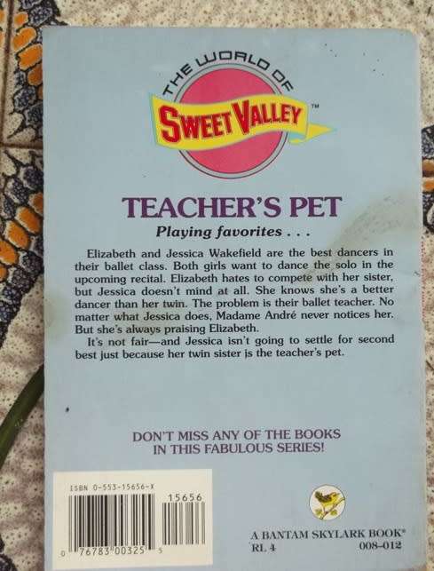 Teacher's pet - Francine Pascal's Sweet Valley Twins no 2 - 1986 - Teen fiction for girls