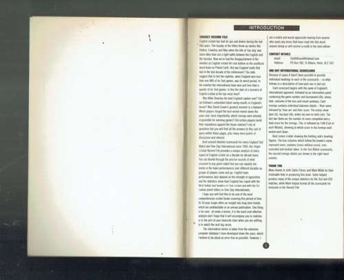 Virgin - Cricket record file - (2000) - Stats and scorecard (a2)