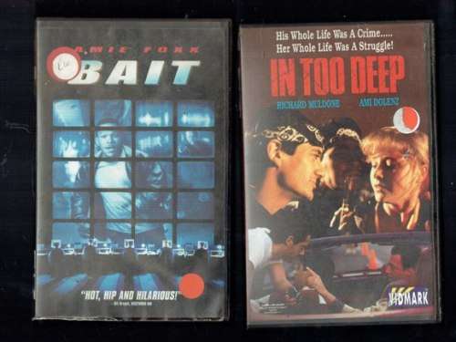 2 x VHS lot In too Deep & Bait - Action Movie pack (VHS033)