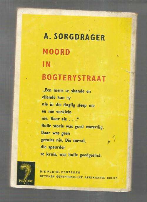 Moord in Bogterystraat - A Sorgdrager - 1966 - Speurverhaal sagteband