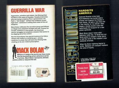 Mack Bolan lot of 4 books no,s 121 & 147 & 161 & 249 - Don Pendleton - Excecutioner series