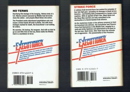 Mack Bolan lot of 4 books no,s 121 & 147 & 161 & 249 - Don Pendleton - Excecutioner series