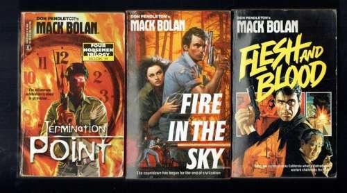 Lot of 3 Mack Bolan books - Super Bolan series - see product description for titels