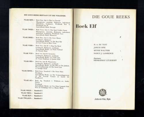 Goue Reeks nr 11 - Du Toit HA - 1995 - Ou Jeug kortverhaal boek wat in skole gelees was