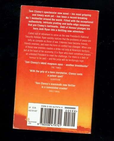 Debt of honour - Tom Clancy - 1995 - Jack Ryan novel