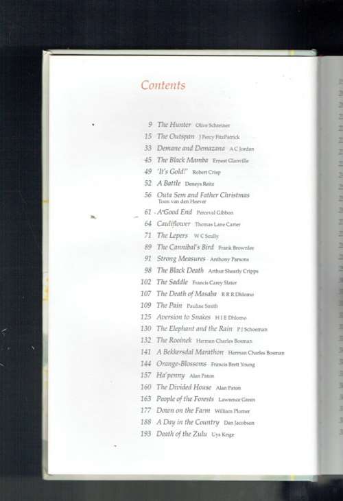 The Best of South-African short stories - 1993 - RD - See scan for list of stories & authors