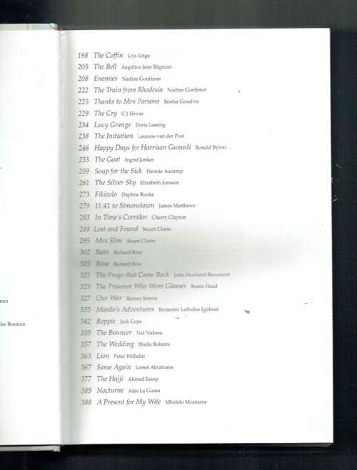 The Best of South-African short stories - 1993 - RD - See scan for list of stories & authors
