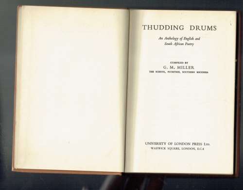 Thudding Drums - GM Miller - 1953 - Poetry - Rhodesiana