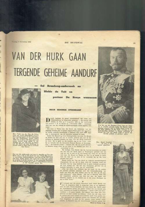 Brandwag Tydskrif - 9 Nov 1956 - Sien Produkbeskrywing