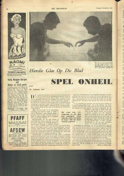 Brandwag Tydskrif - 9 Nov 1956 - Sien Produkbeskrywing