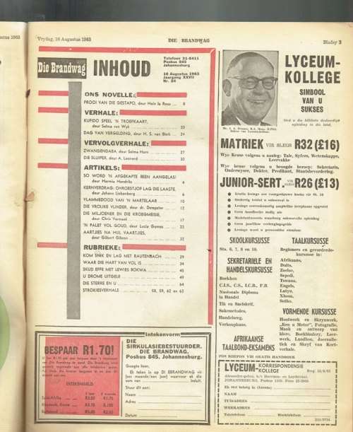 Brandwag Tydskrif - 16 Aug 1963 - Sien Produkbeskrywing