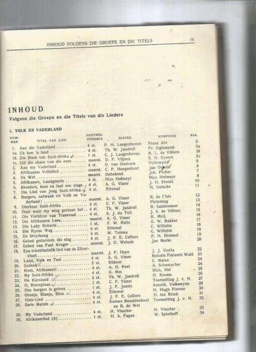 FAK Volksangbundel vir Suid-Afrika - Gutche, Erlank and Eyssen - 1937 uigawe