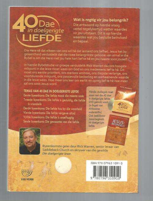 40 dae in doelgerigte Liefde - Rick Warren - 2012