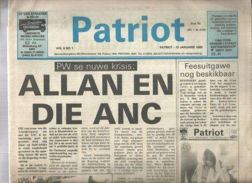Patriot Koerant 13 Januarie 1989