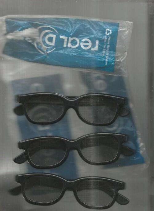 Lot off 3 Real 3D glasses